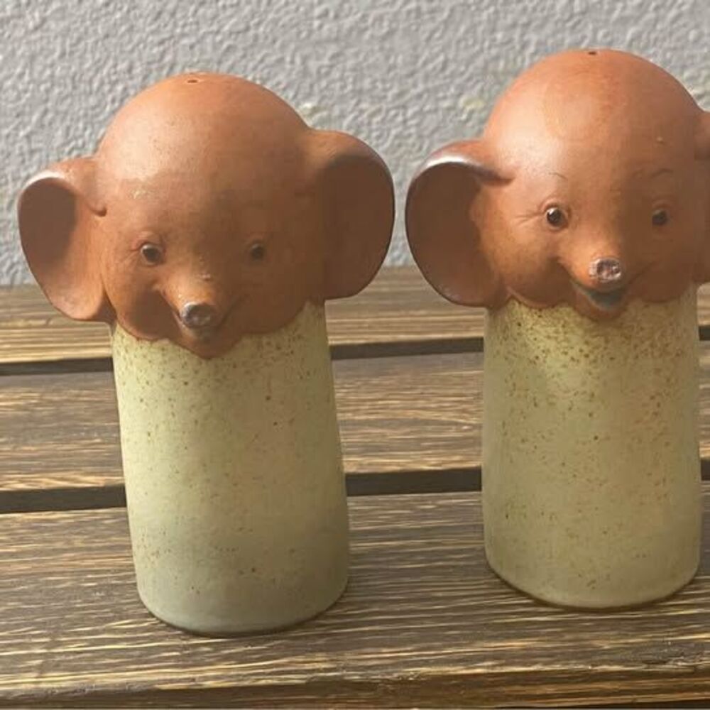 Brown Elephant Salt and Pepper Shaker Set